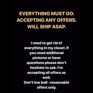 Everything must go!!